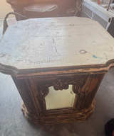 Vintage Octagonal Mirrored End Table - Image 1
