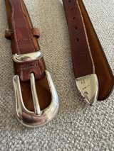 Orvis Leather & Silver Belt Brown - Image 2