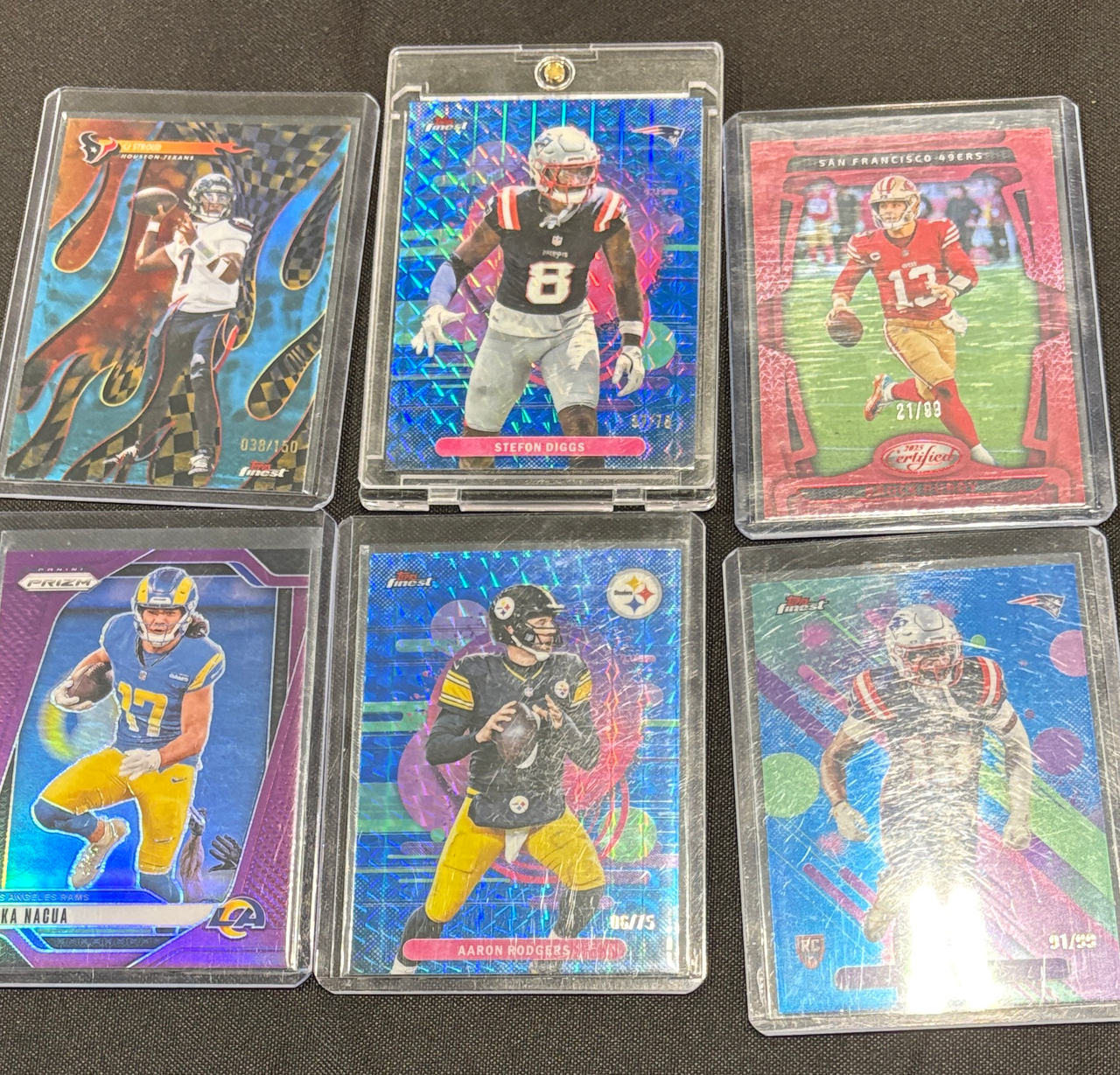 Numbered NFL Football Trading Card Lot