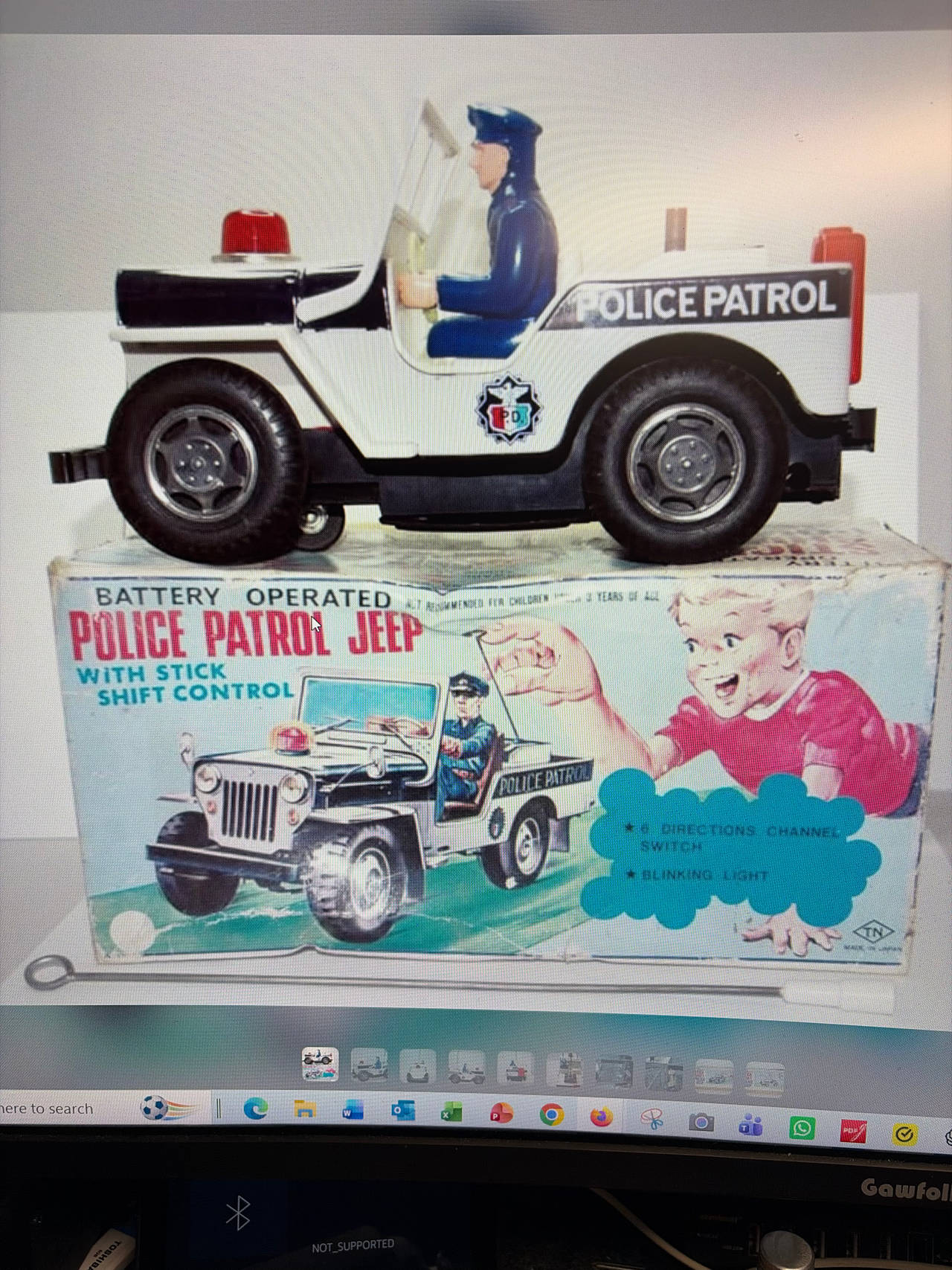 Nomura Battery Operated Police Patrol Jeep