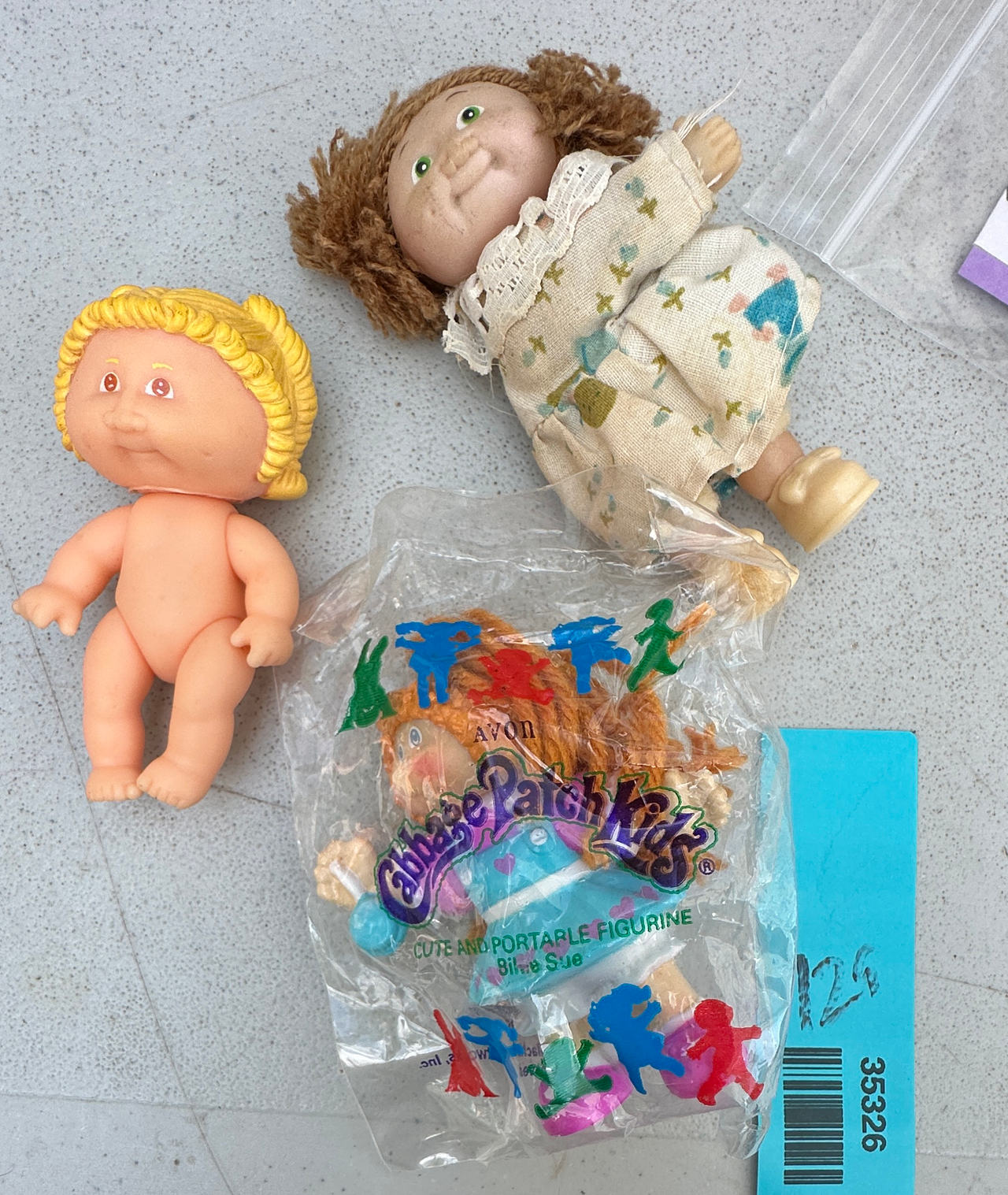 Cabbage Patch Kids Miniature Figurines Lot vtg 1980s lot 3 pcs