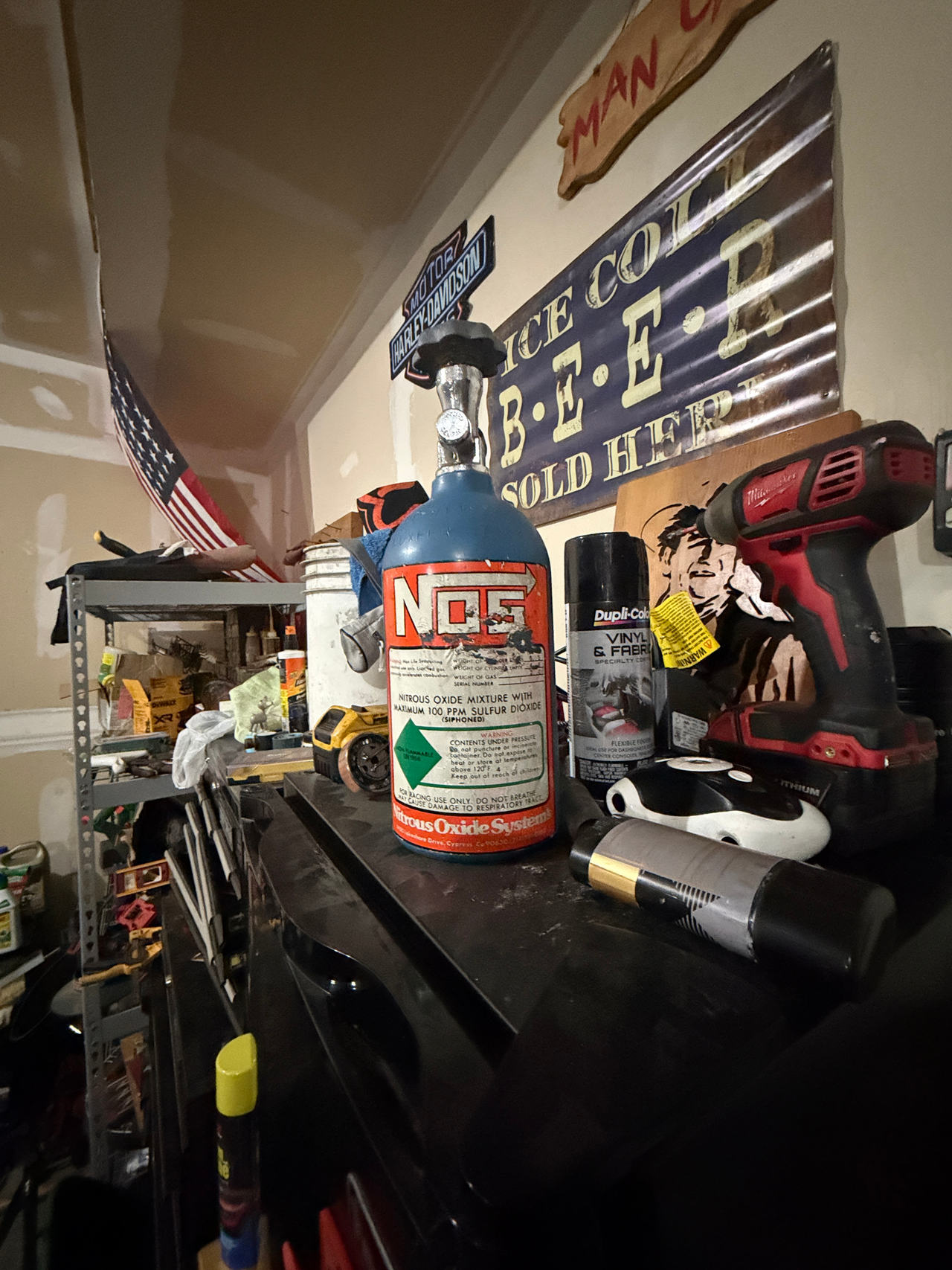 NOS Nitrous Oxide Bottle 10lb Blue
