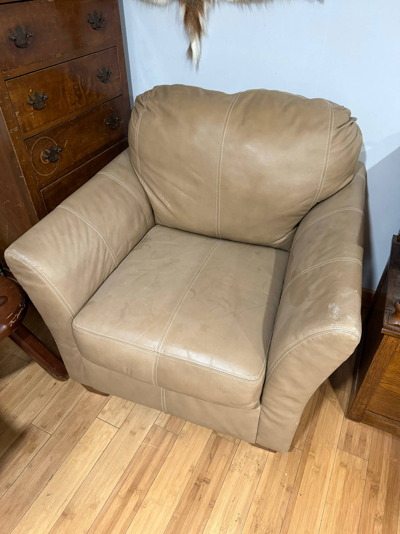 Tan Leather Armchair