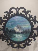 Hand Painted CD Art in Ornate Frame - Image 1