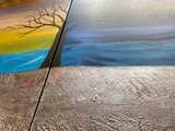 Day and Night Tree Diptych Canvas Painting - Image 4