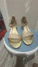 Dexter Women's Gold Glitter Wedge Sandals - Image 2