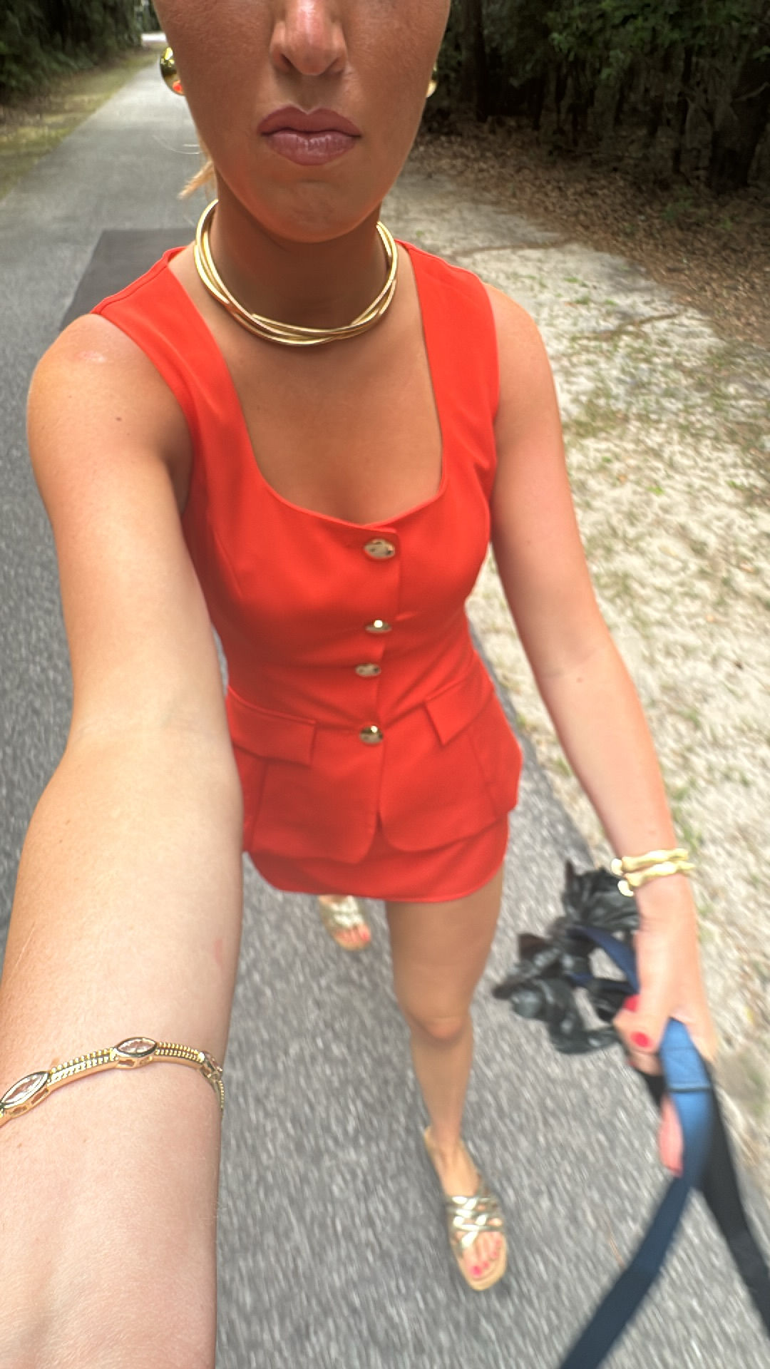 Women's Sleeveless Button-Front Romper