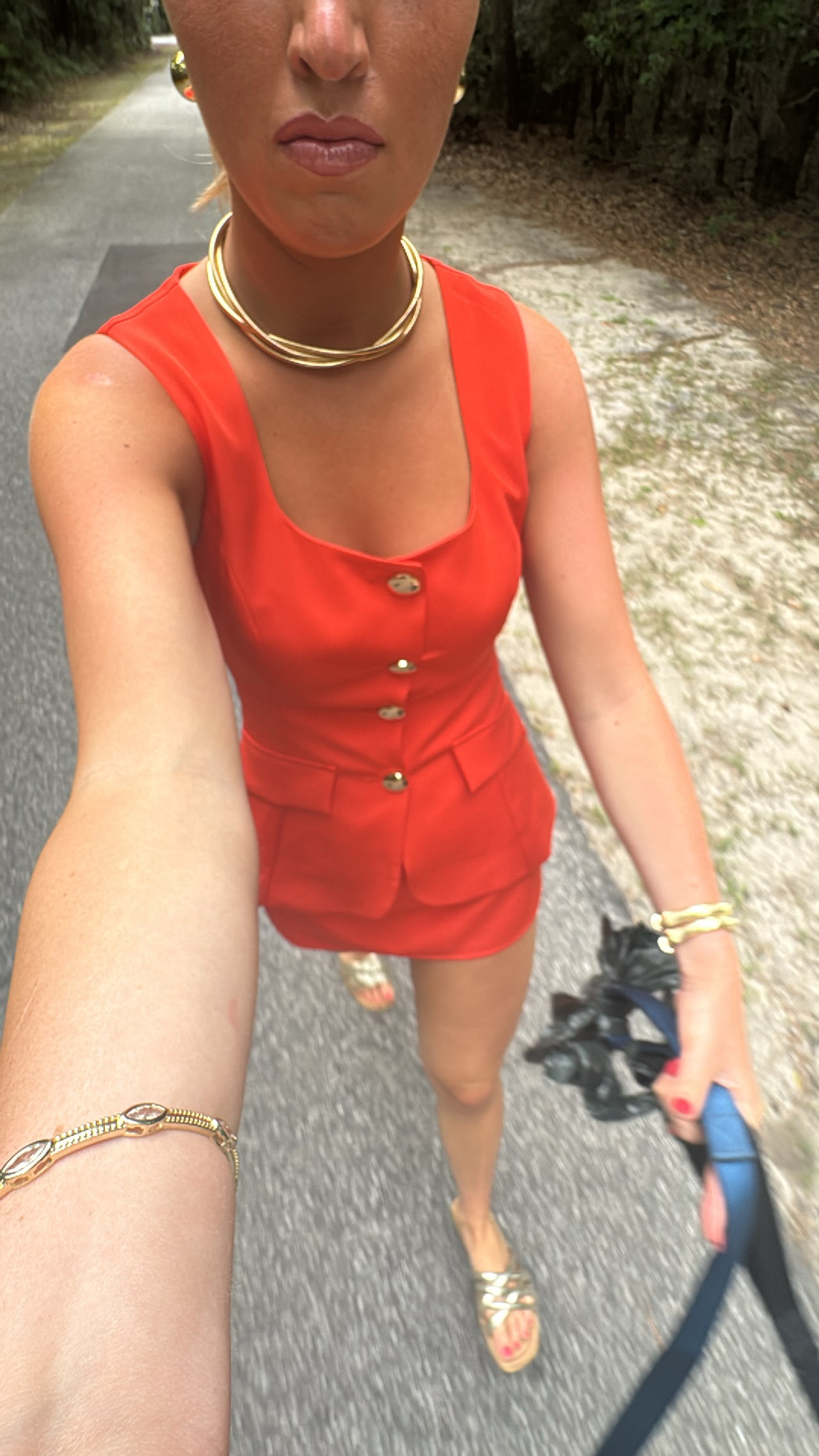 Women's Sleeveless Button-Front Romper