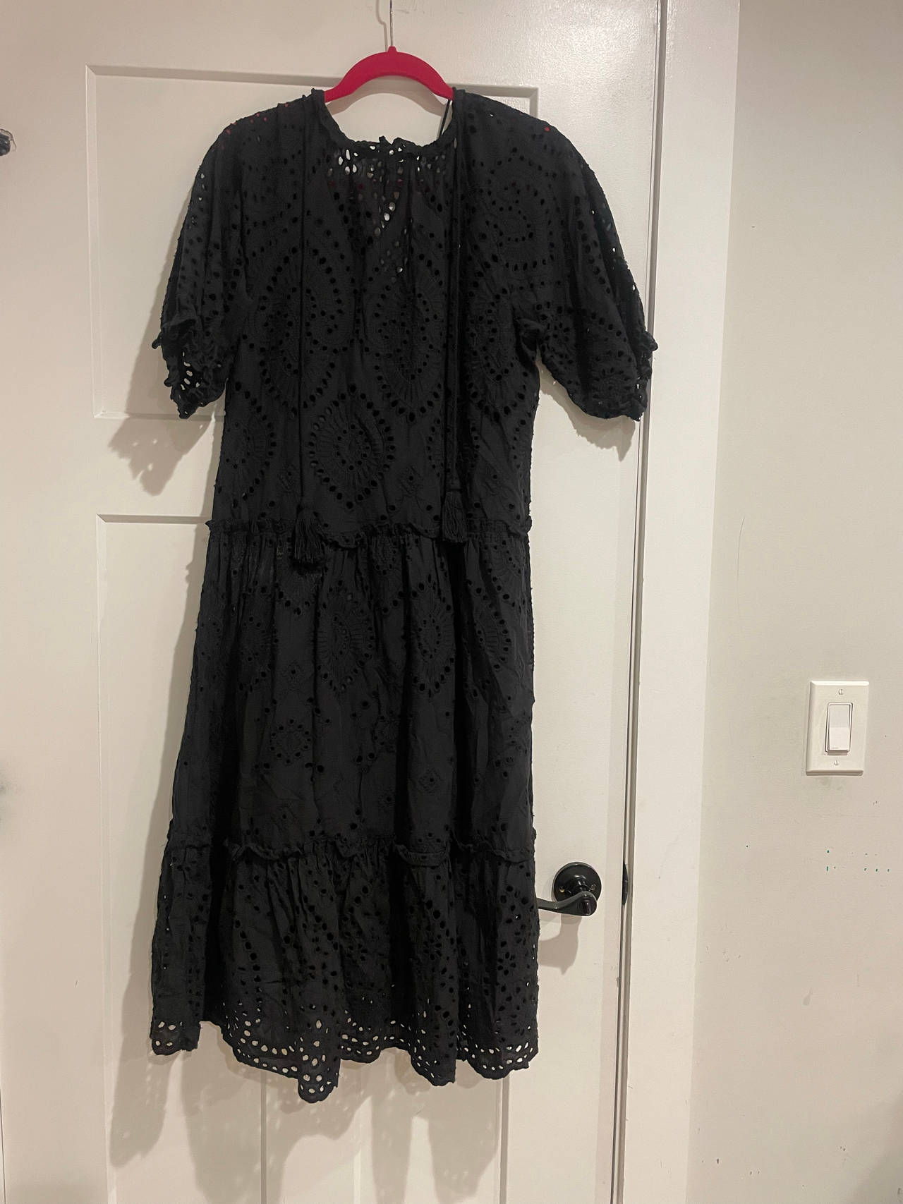 OPT Black Eyelet Dress