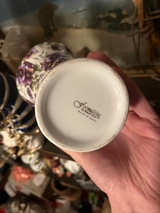 Formalities by Baum Bros Purple Pansy Porcelain Vase - Image 2