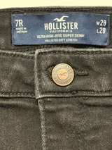Hollister High-Rise Super Skinny Jeans 7R (28x29) Black - Image 5
