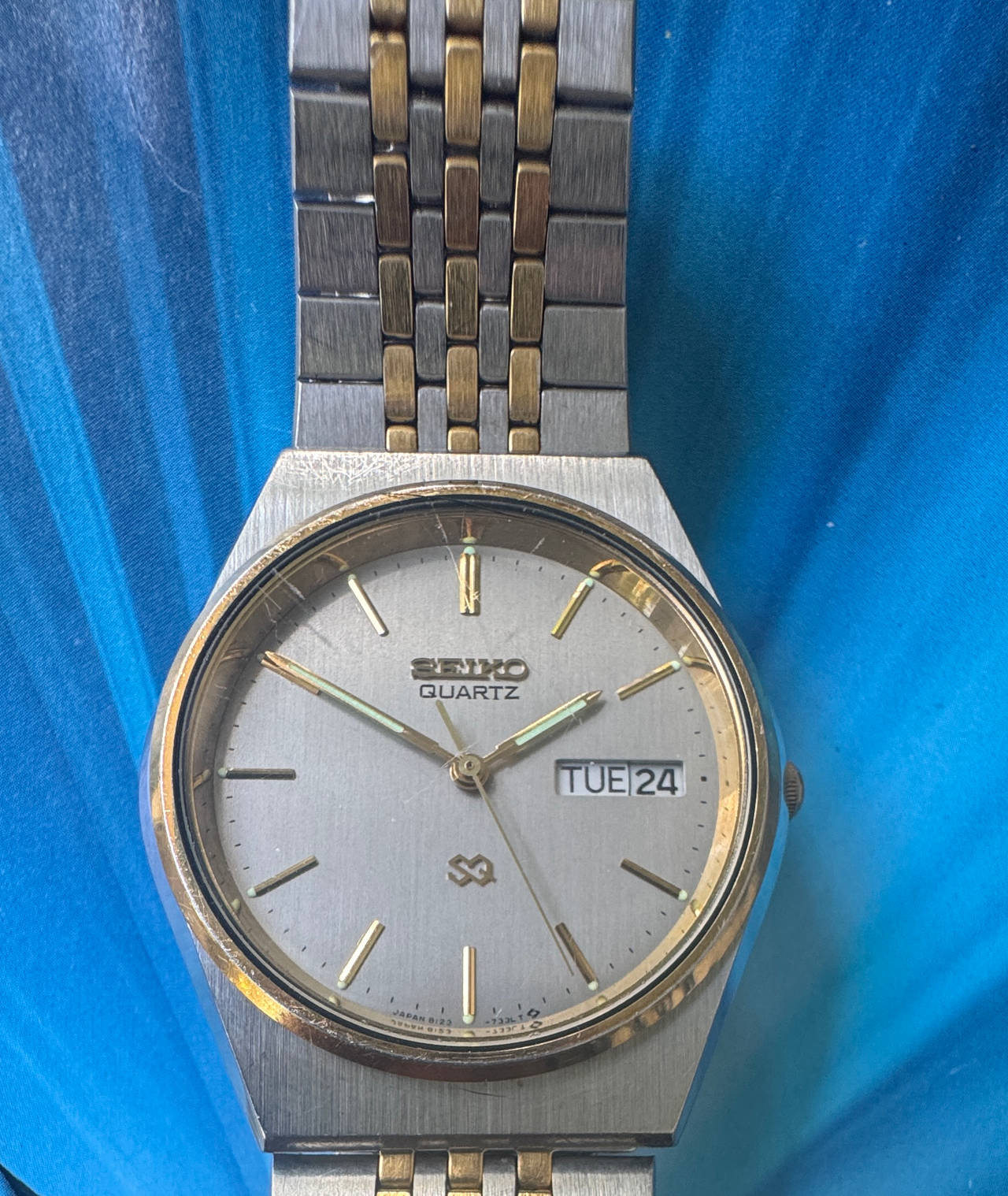 Seiko SQ Quartz Day-Date Two-Tone Watch
