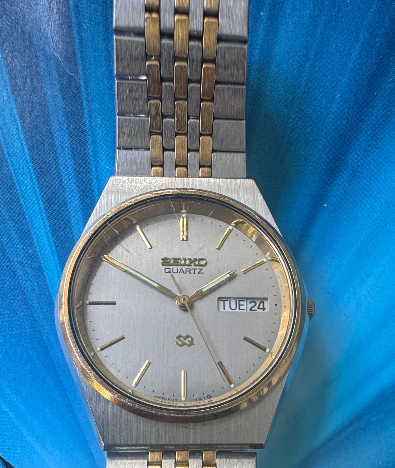 Seiko SQ Quartz Day-Date Two-Tone Watch