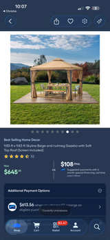 New 10x10 Skyline Gazebo, Nutmeg - Image 1
