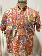 Vintage Reyn Spooner "Tiki Tribal" Reverse Print Pullover Hawaiian Shirt - M - Image 3