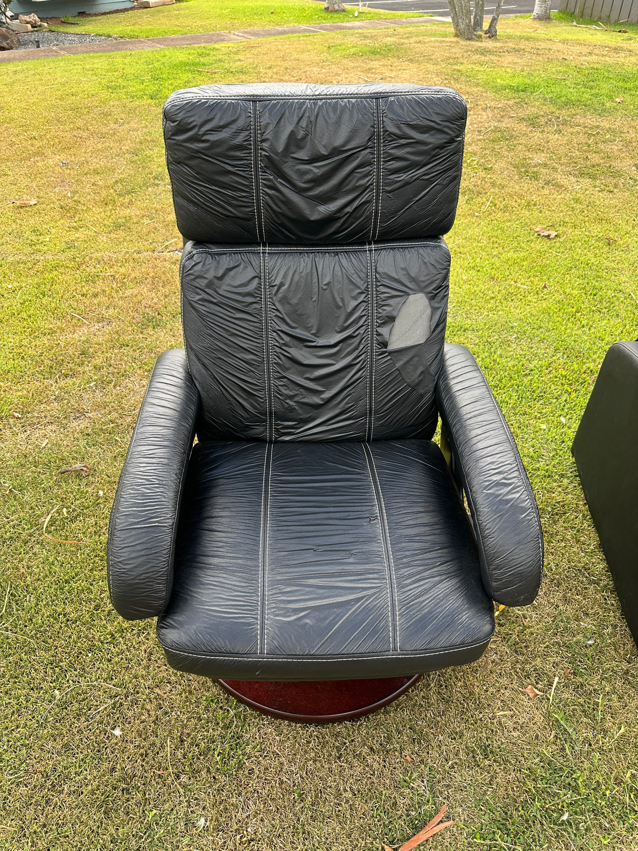 FREE!! Worn Swivel Recliner Chair