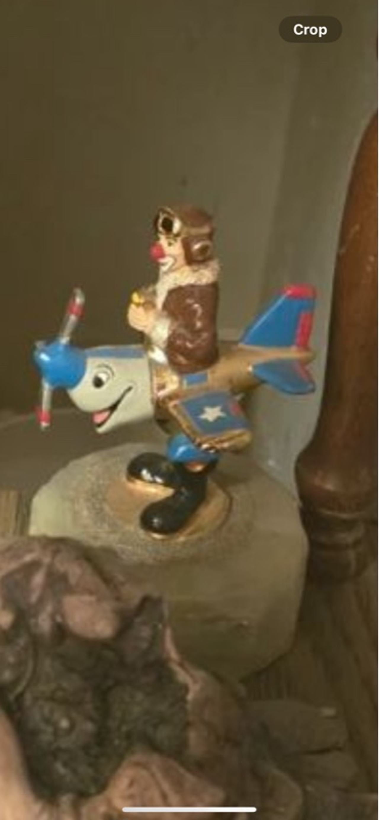 Emmett Kelly Jr. Yellow Plane Hanging Ornament