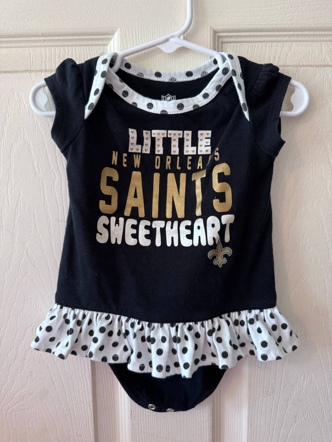 NFL New Orleans Saints Little Sweetheart Baby Girls Bodysuit