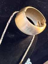 Brass Crescent Moon Necklace and Bangle Set - Image 2