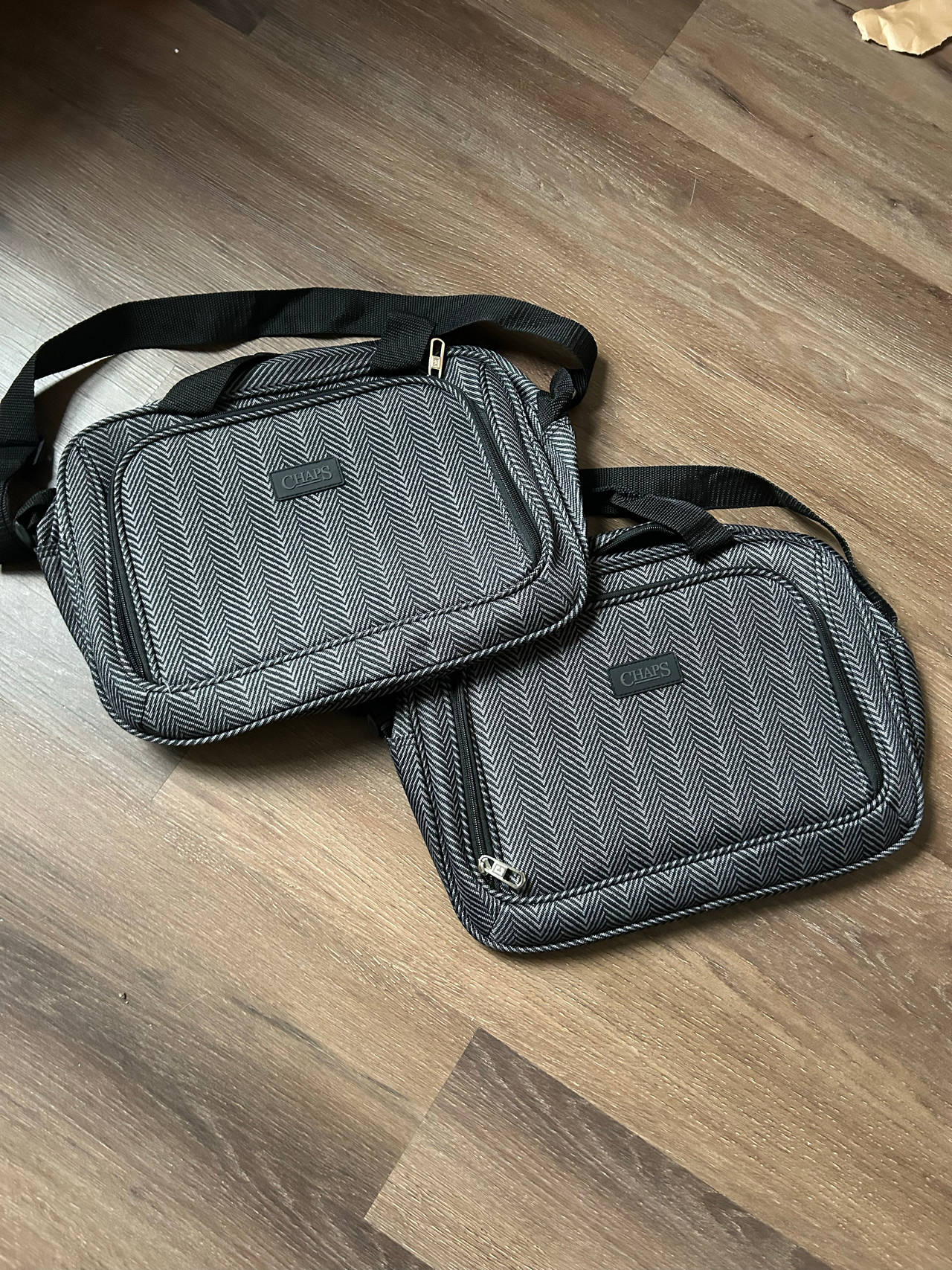 Chaps Herringbone Messenger Bag