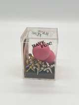 Vintage 1994 Jacks Game Set 10 Metal Jacks 2 Pink Balls Clear Box Complete - Image 2