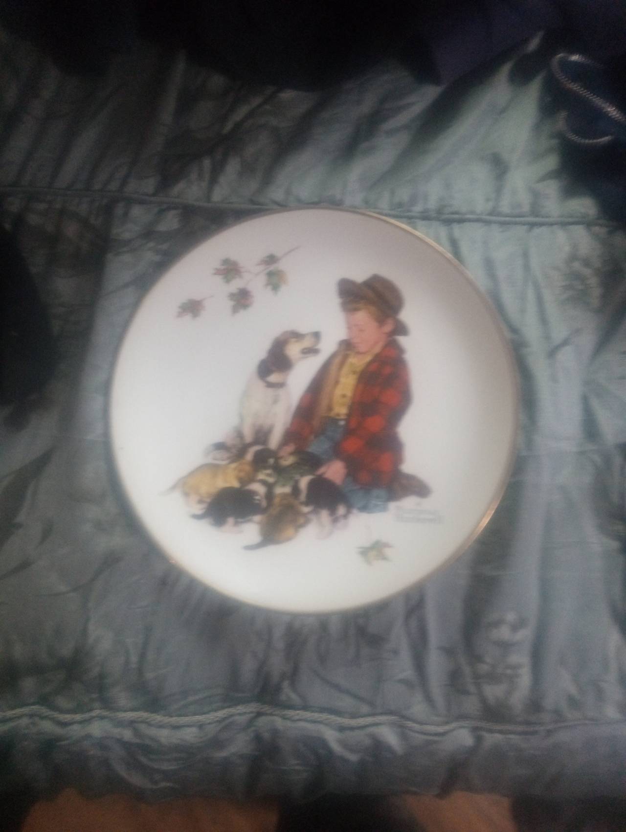 Norman Rockwell 'The Puppy & The Boy' Collector Plate