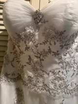 Bella Donna Ivory Strapless Beaded Mermaid Wedding Dress Size 2-4 - Image 5
