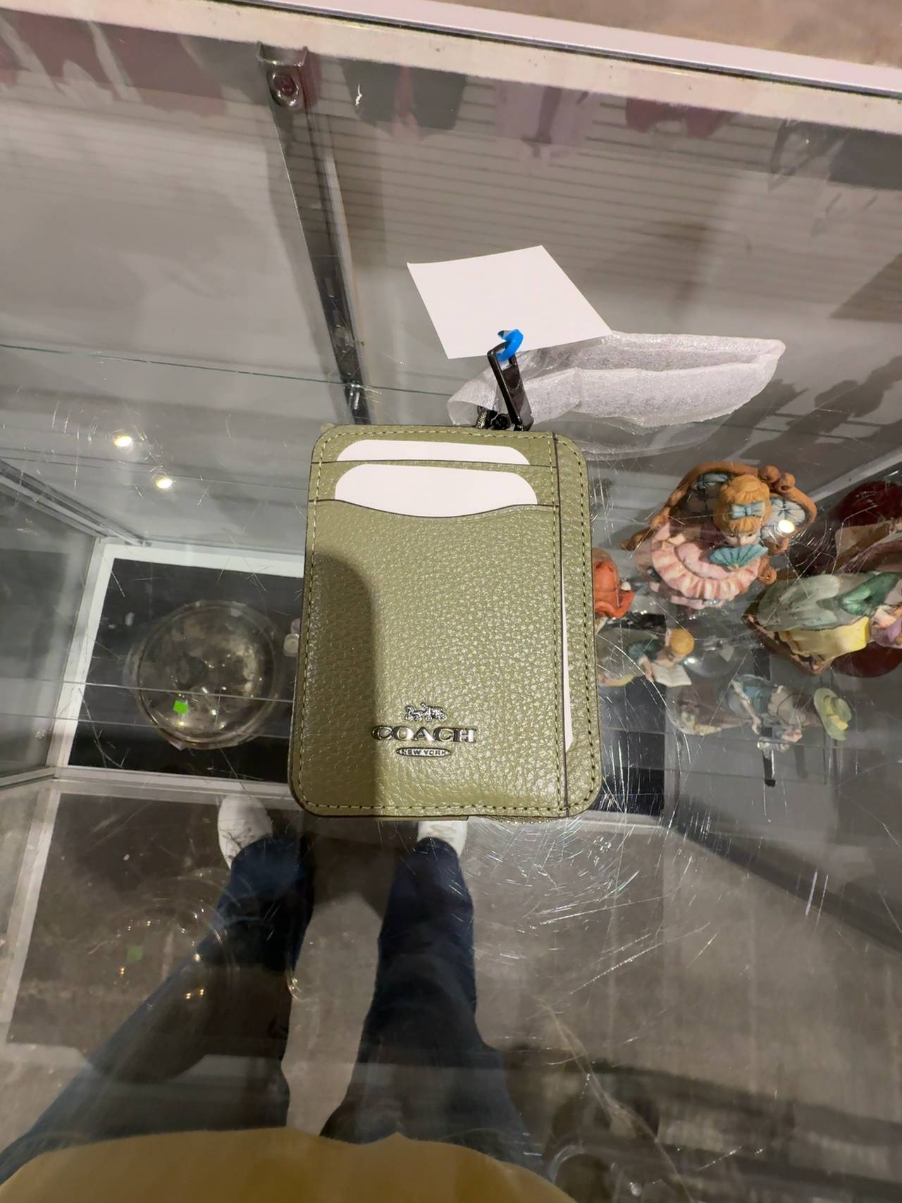 Coach Zip Card Case Pebble Leather