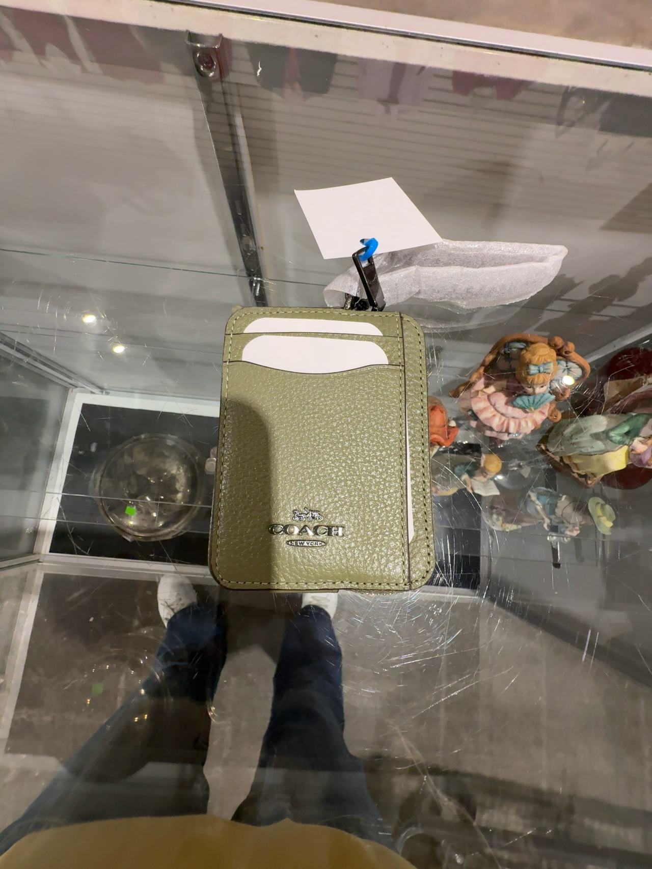 Coach Zip Card Case Pebble Leather