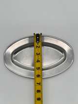 2 Vintage HALCO Japan 18-8 Stainless Steel Oval Serving Platters Relish Dishes - Image 5