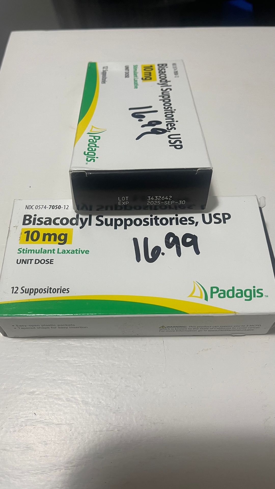 Bisacodyl Suppositories, USP 10mg
