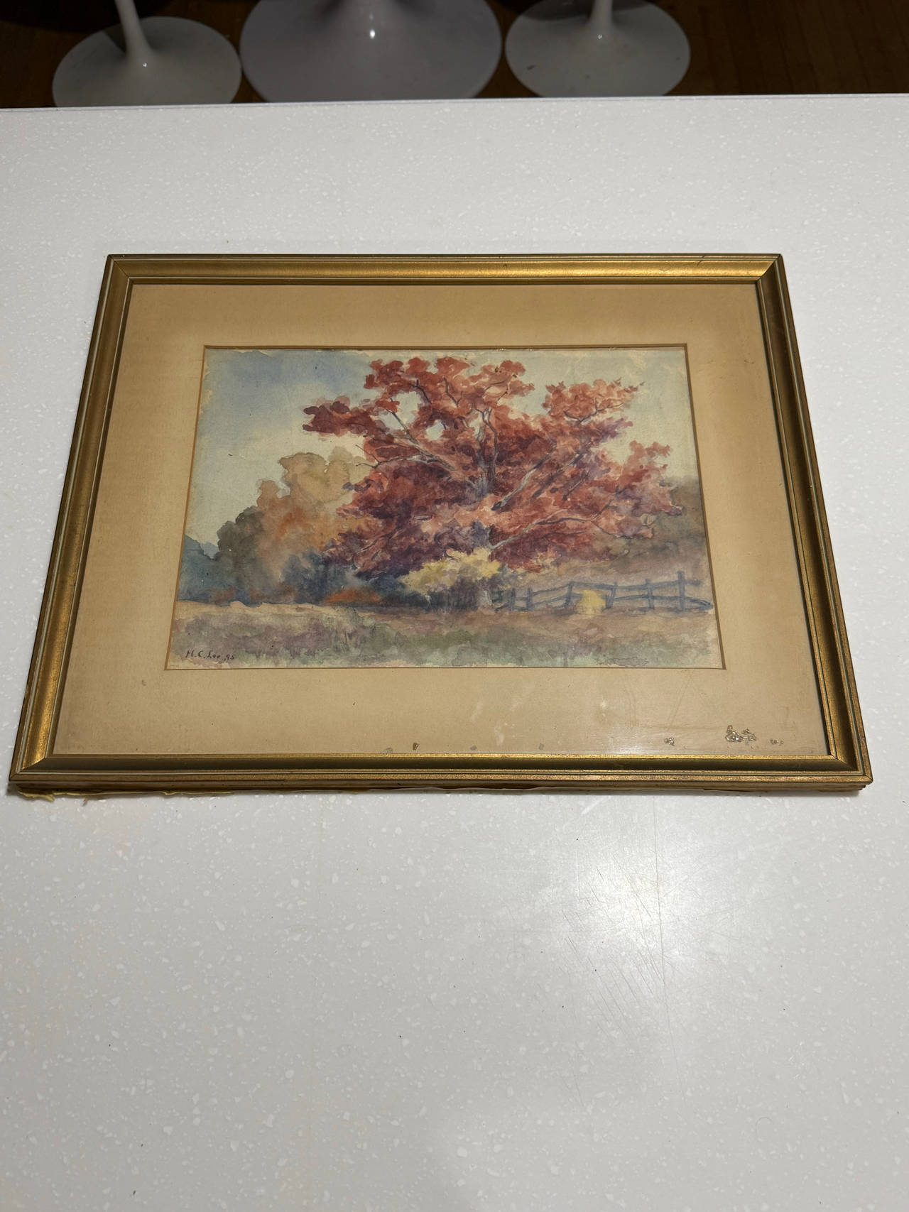 H.C. Lee Signed Watercolor Painting