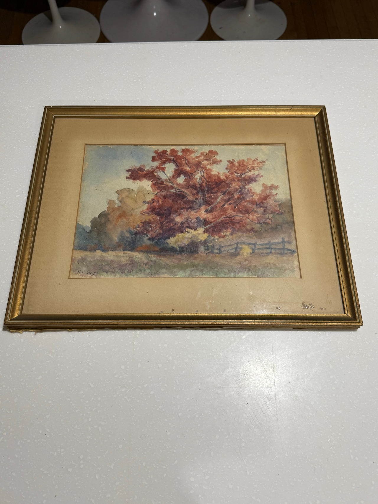 H.C. Lee Signed Watercolor Painting