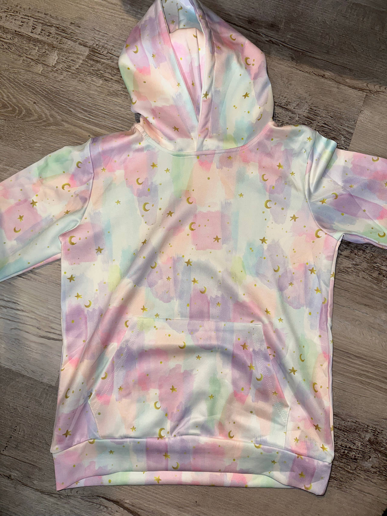 Watercolor Toddlers Girls' Sweatshirts Sweater Size Large Kids Fashion Hoodie