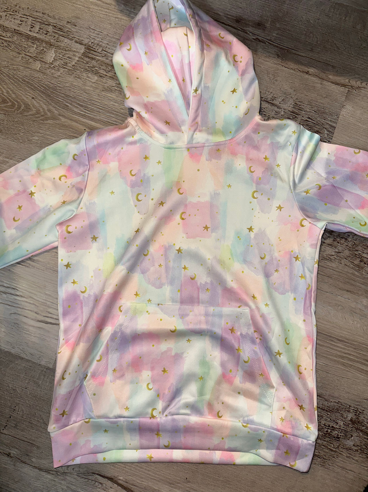 Watercolor Toddlers Girls' Sweatshirts Sweater Size Large Kids Fashion Hoodie