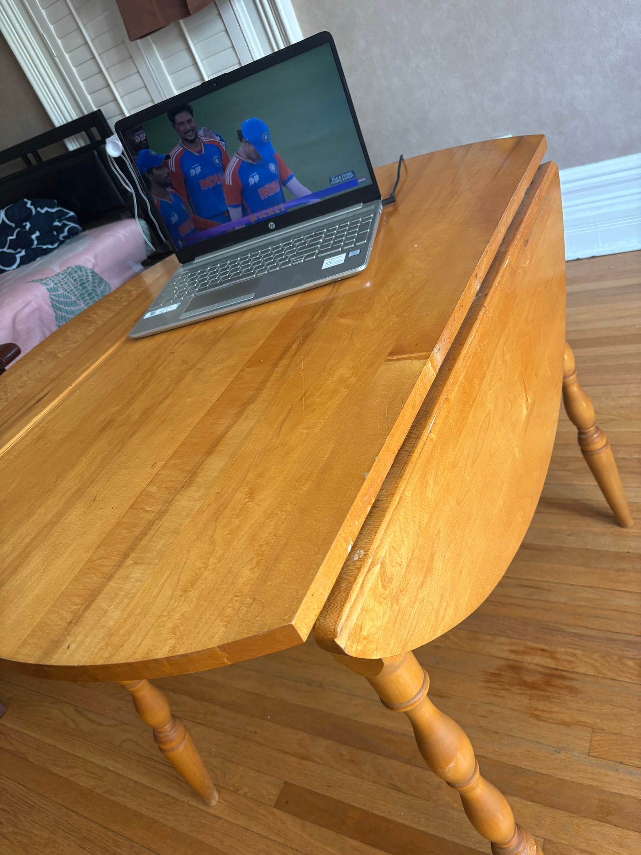 Drop-leaf Wooden Dining Table
