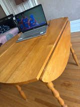 Drop-leaf Wooden Dining Table - Image 1
