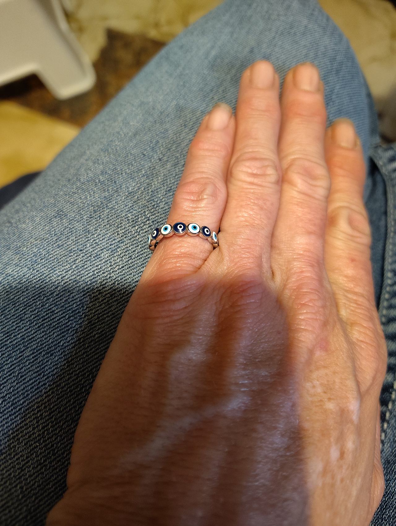 Evil Eye Hair Accessory and Ring Set