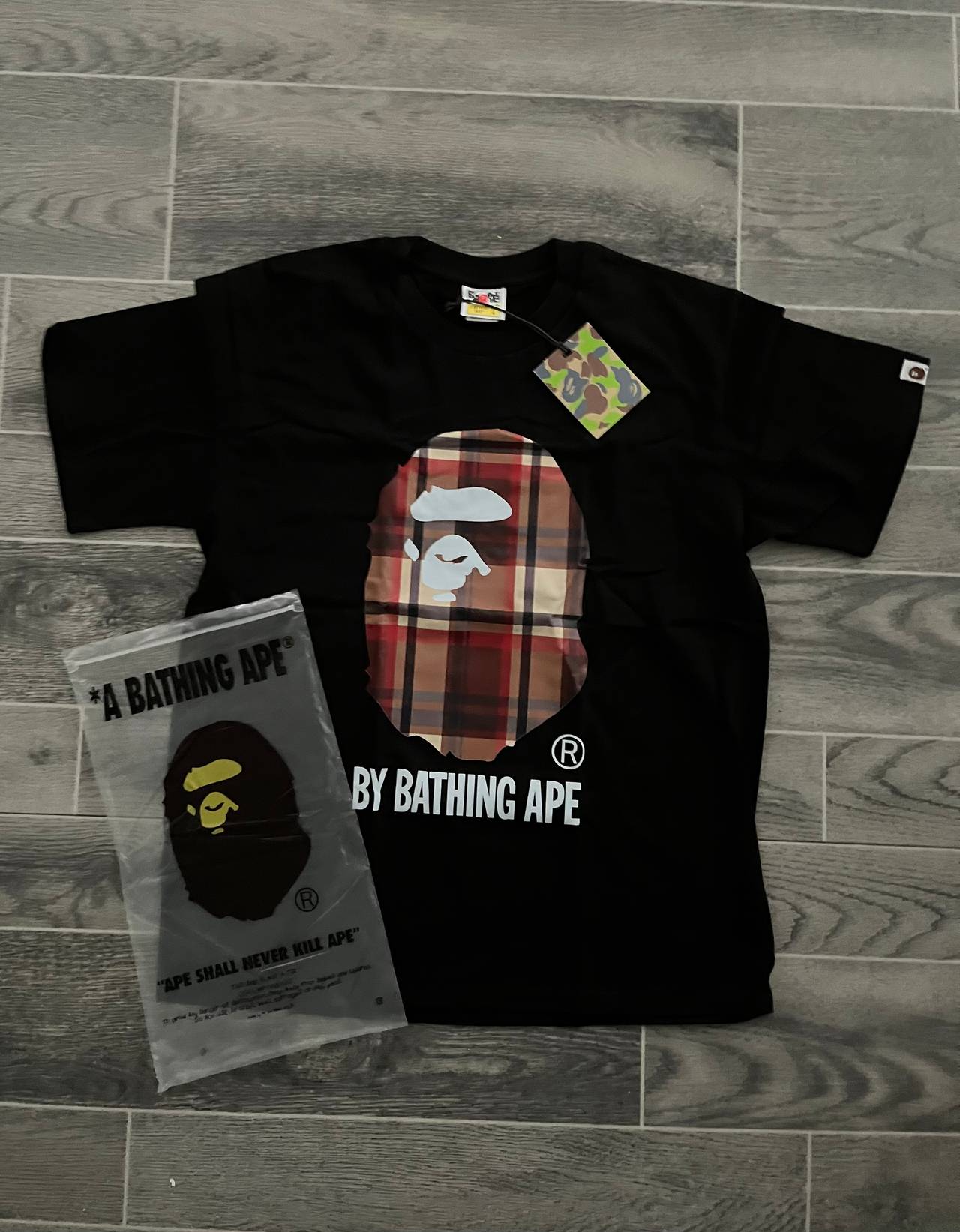 BAPE Plaid Ape Head T-Shirt