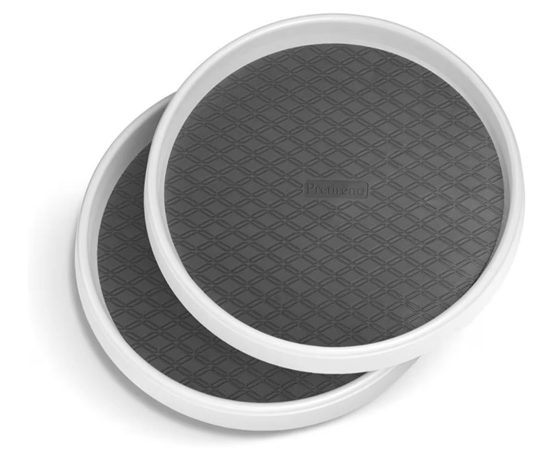 Lazy Susan Organizers for Kitchen Storage - 2 Set of Turntables for Cabinet