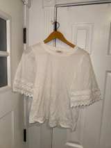 Sandro Lace-Trim Tee White Shirt - Image 2