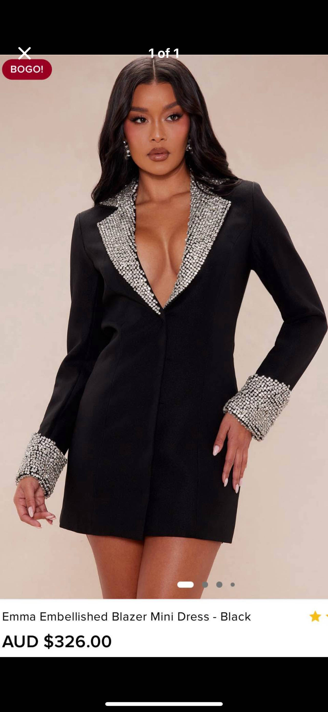 Emma Embellished Blazer Mini Dress