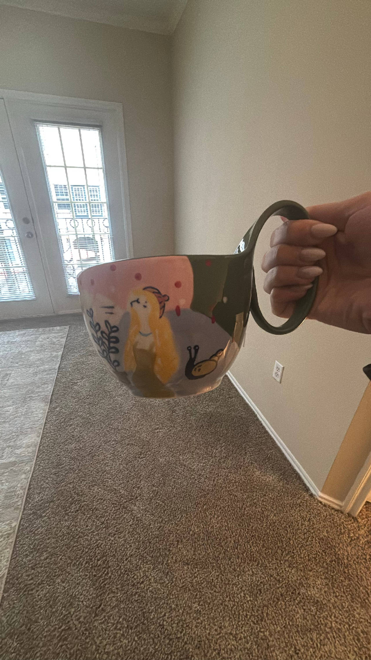 large decorative mug