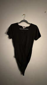 Eye Candy- Black Short Sleeve Bodysuit - Image 1