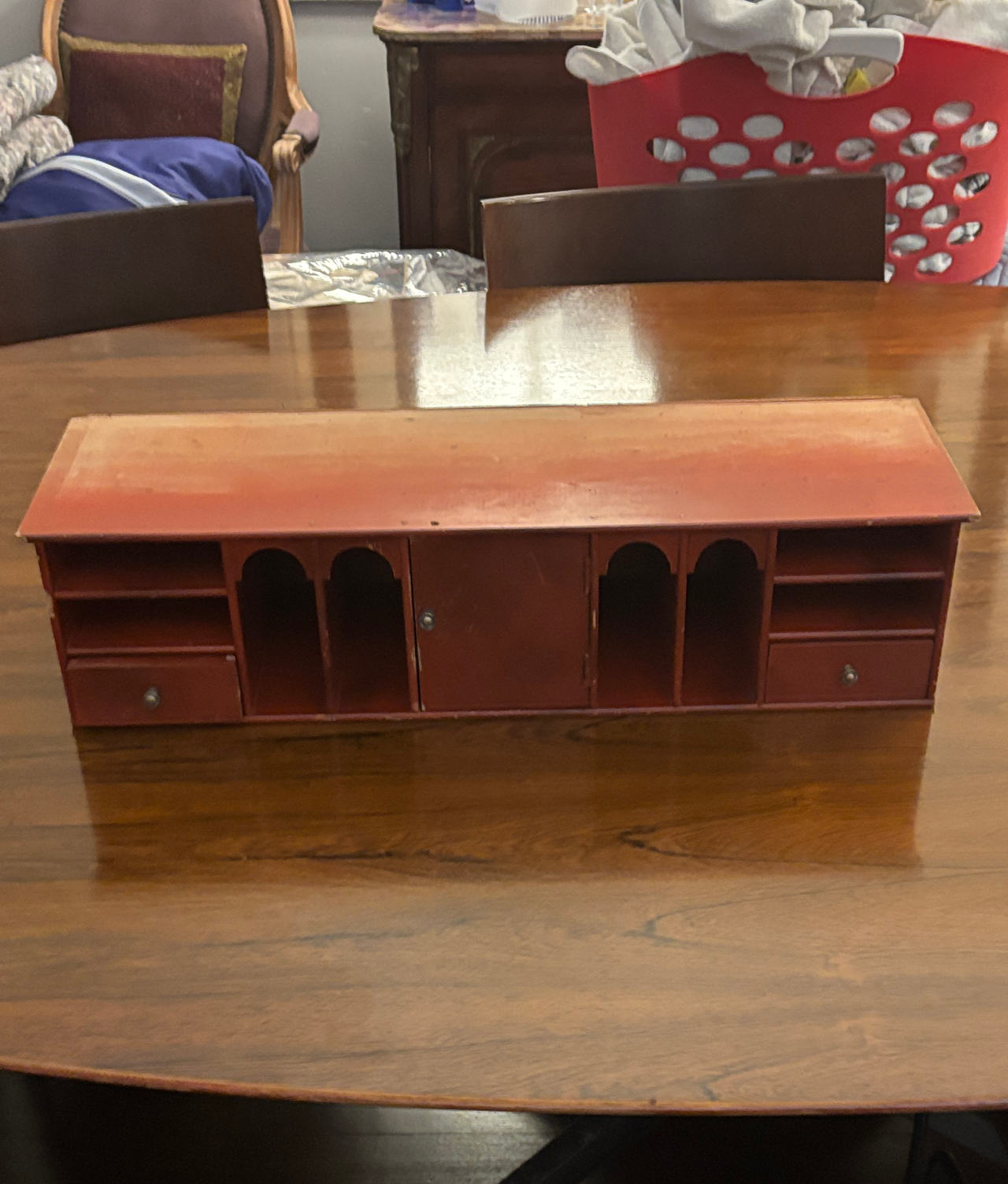 Vintage Wooden Desk Organizer