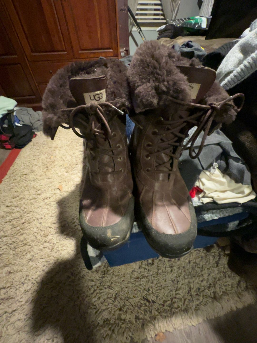 UGG Adirondack III Waterproof Brown Leather Boots