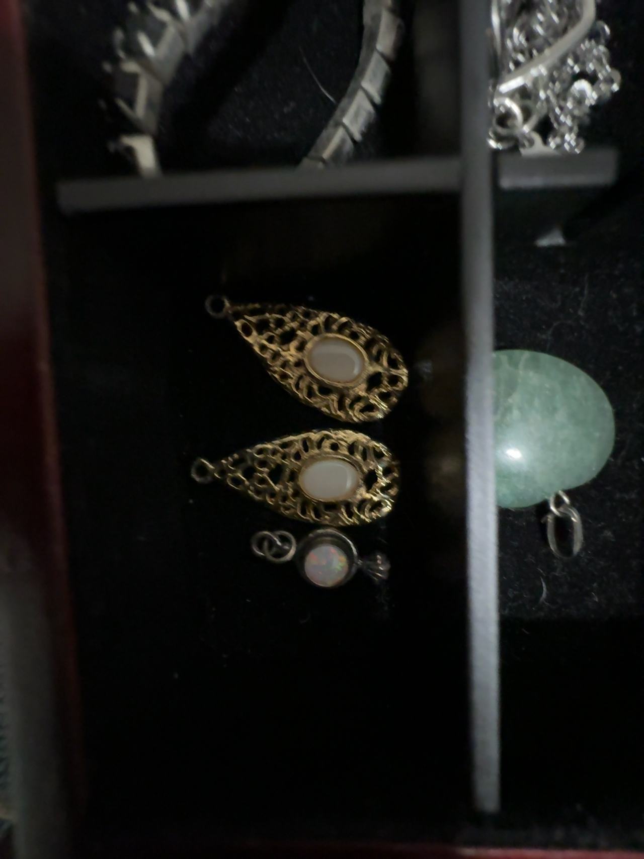 Goldtone Pearl Dangle Earrings