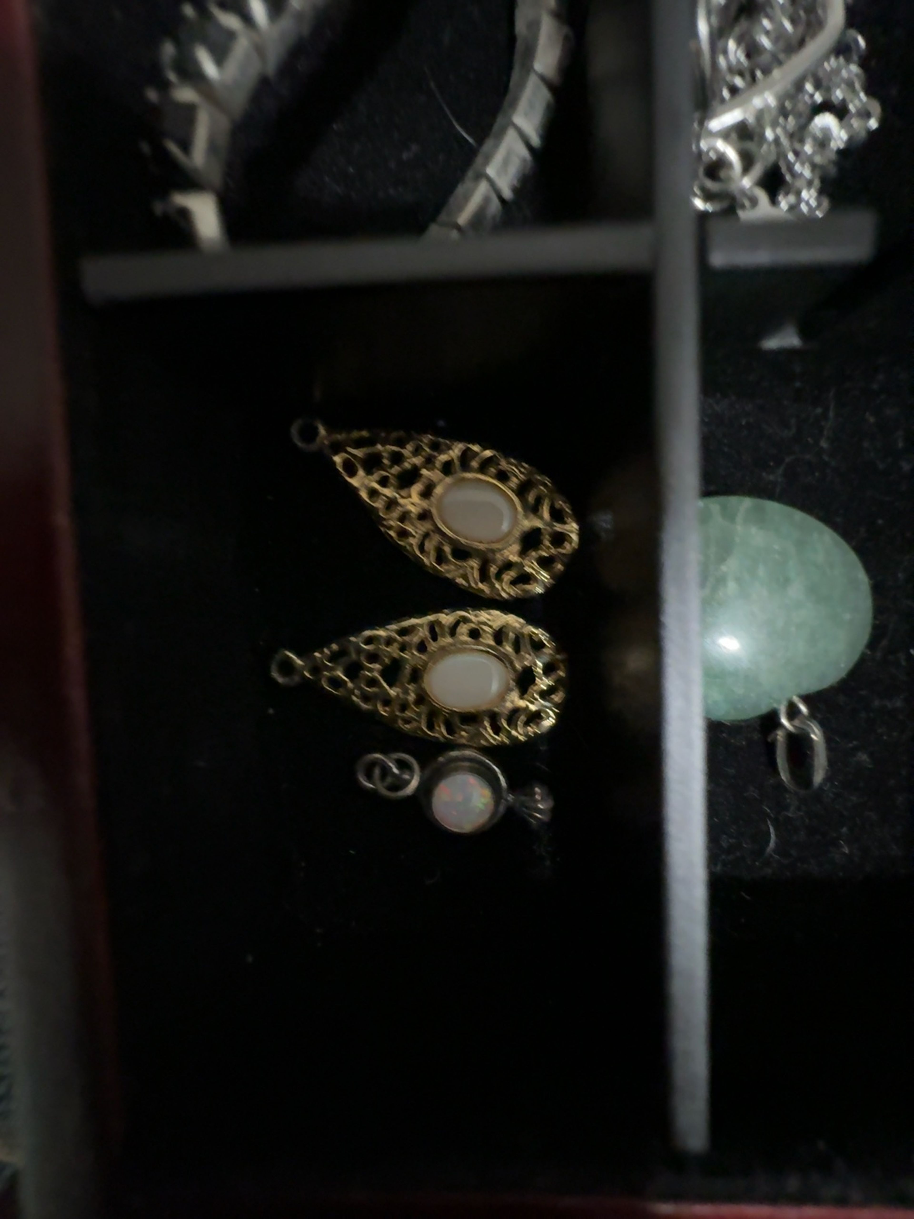 Goldtone Pearl Dangle Earrings