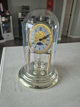 Elgin Glass Dome Anniversary Clock with Moon Phase - Image 2