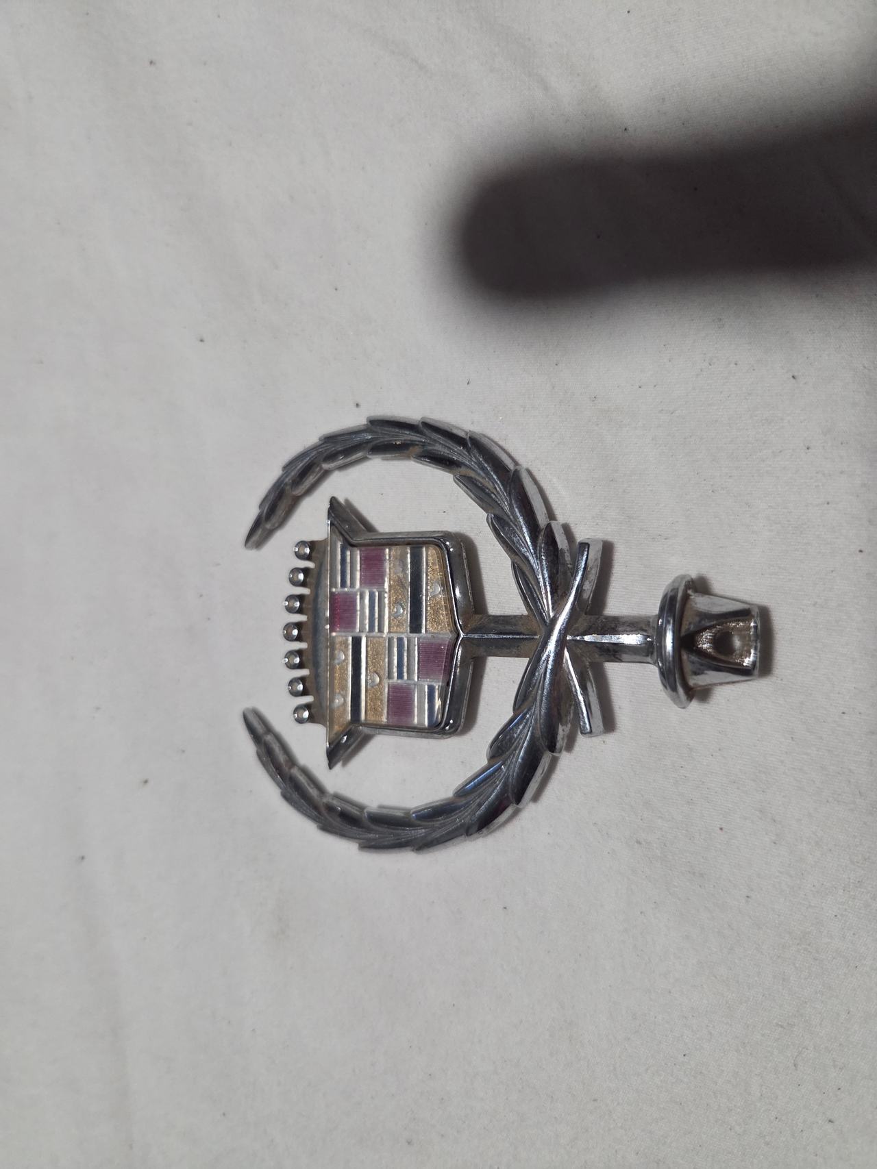 Cadillac Crest and Wreath Hood Ornament Emblem